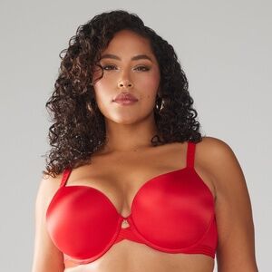 NWT Savage X Fenty Core Microfiber T-Shirt Bra in Goji Berry Red 36D